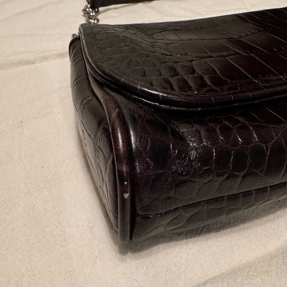 Ann Taylor Croc Embossed Clutch Handbag - Picture 11 of 14